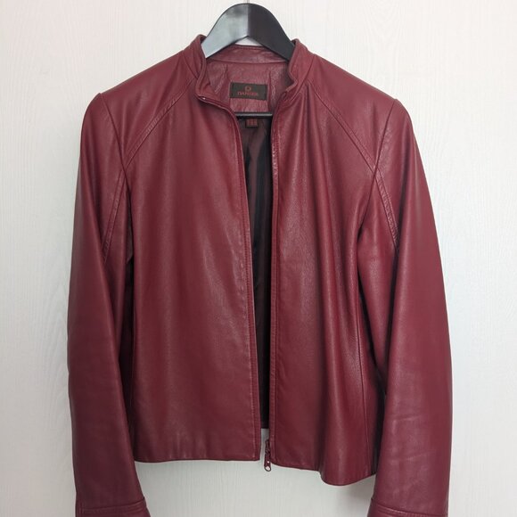 Danier Red Leather Moto Jacket - Picture 5 of 5